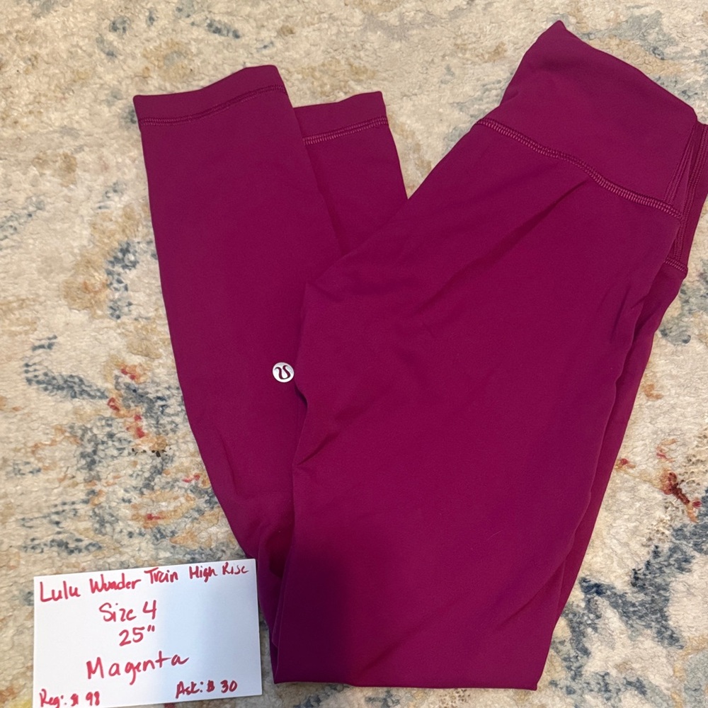 lululemon Wunder Train High-Rise Leggings 25” size 4